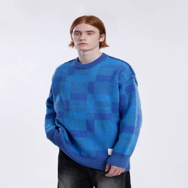 Aelfric Eden 3D Embroidery Plaid Sweater