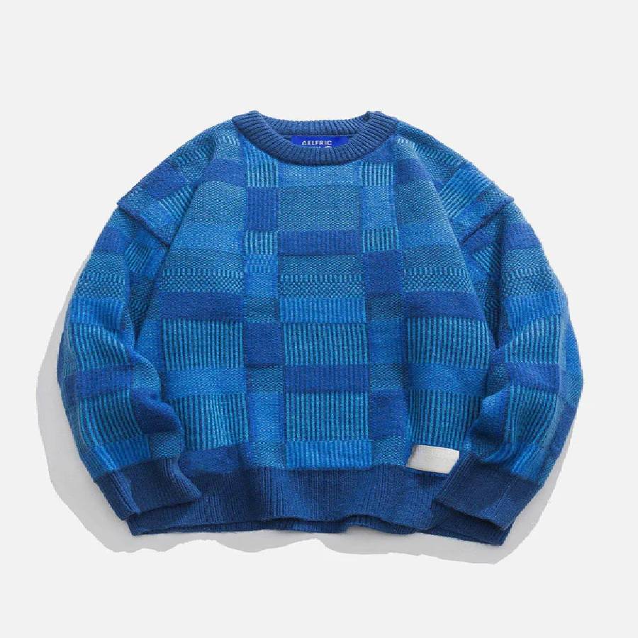 Aelfric Eden 3D Embroidery Plaid Sweater