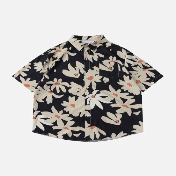 Aelfric Eden Flower Power Print Short Sleeve Shirt