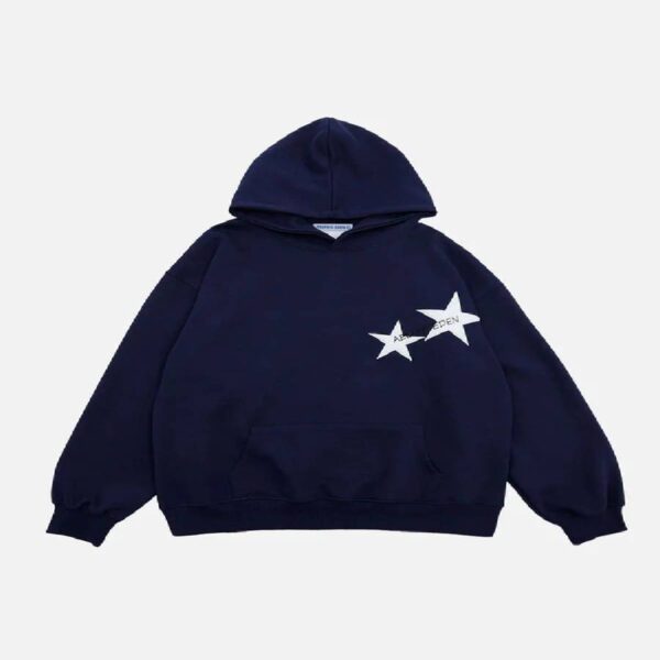 Aelfric Eden Star Print Color Contrast Hoodie