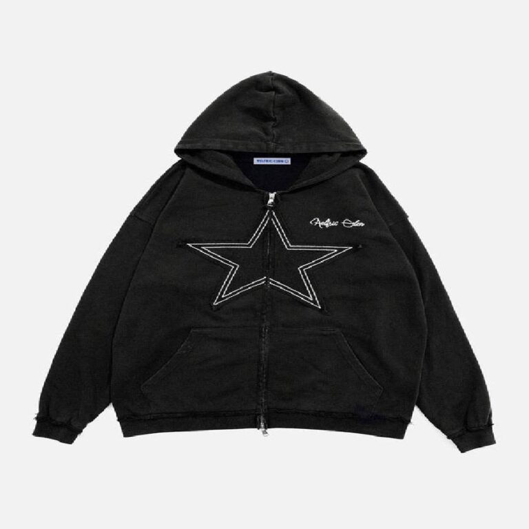 Aelfric Eden Star Washed Zip Up Hoodie