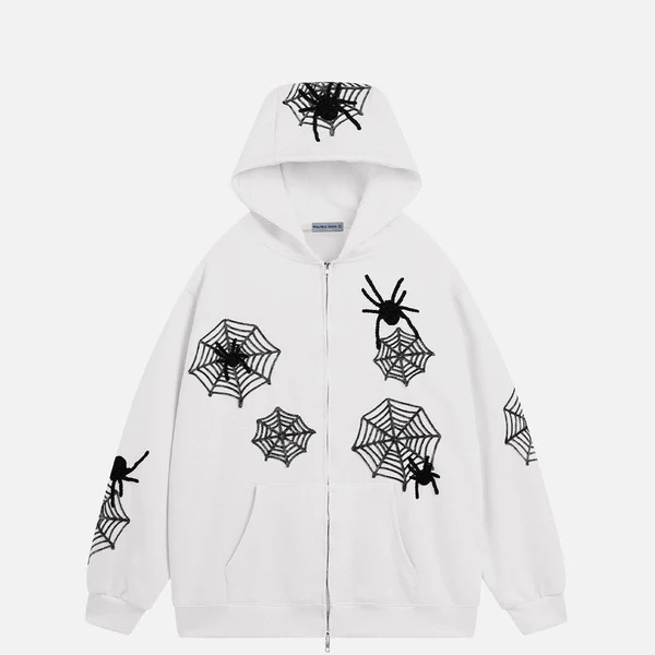 Aelfric Eden 3D Embroidery Spider Hoodie