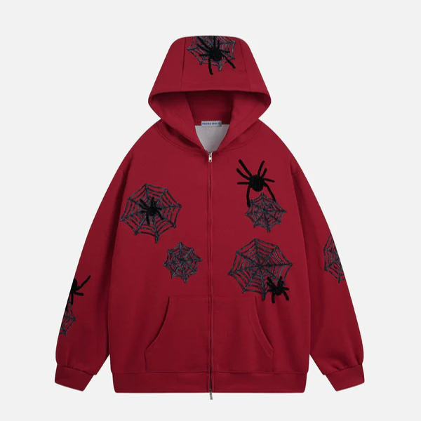 Aelfric Eden 3D Embroidery Spider Hoodie