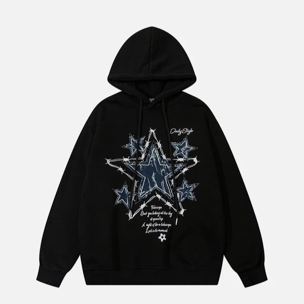 Aelfric Eden Applique Embroidery Star Hoodie